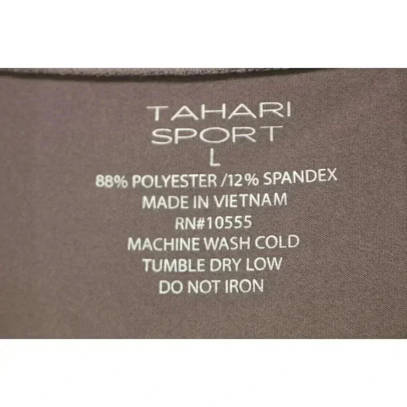 Tahari Sport Activeware Top-Twist Front-Thumb Holes-Size Large - Picture 5 of 8